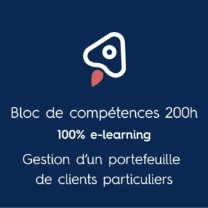 Visuel du bloc de compétences Gestion et développement d’un portefeuille de clients particuliers – 200 heures, valide l’IOBSP niveau I – Axelerance